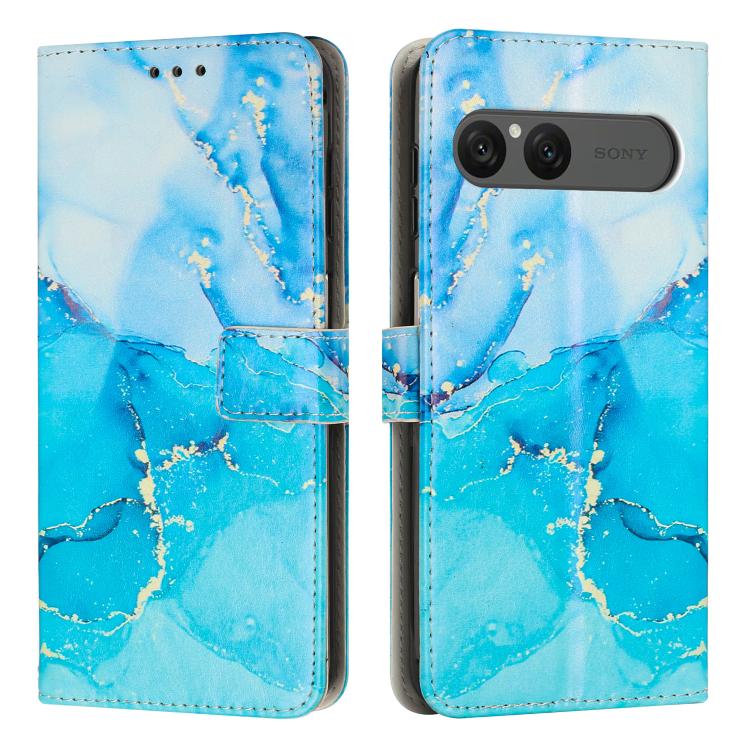 Painted Marble Pattern Leather Phone Case, For Sony Xperia 1 VIII, For Sony Xperia 10 VII
