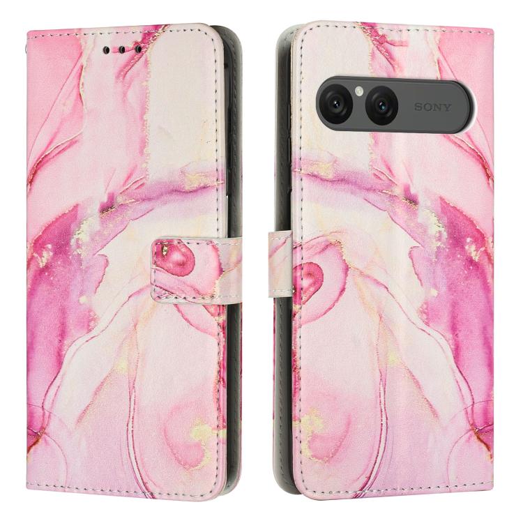 Painted Marble Pattern Leather Phone Case, For Sony Xperia 1 VIII, For Sony Xperia 10 VII