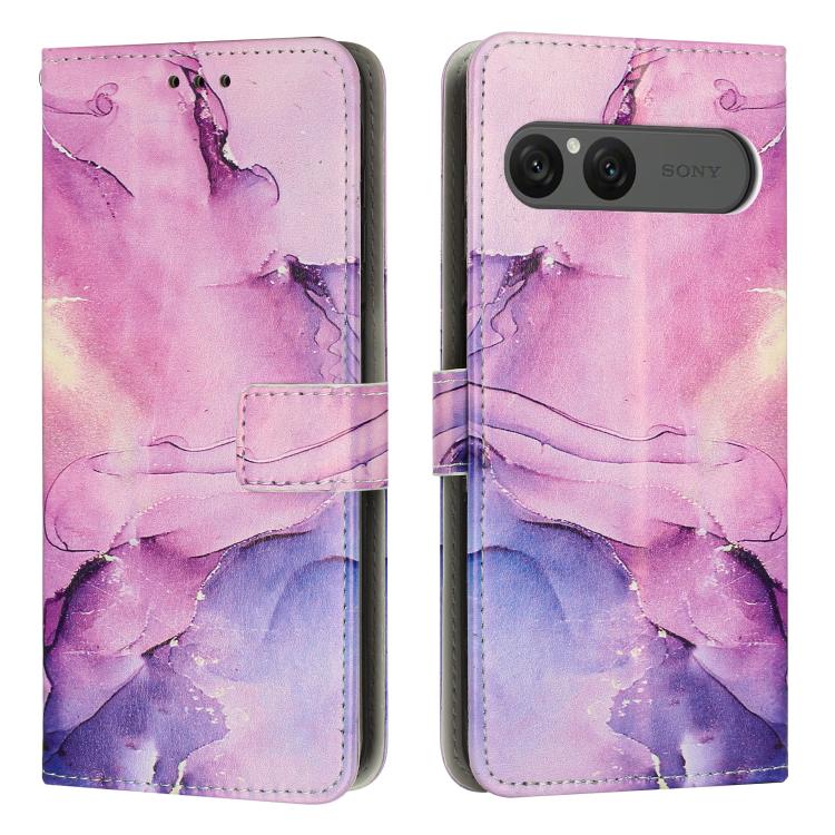 Painted Marble Pattern Leather Phone Case, For Sony Xperia 1 VIII, For Sony Xperia 10 VII