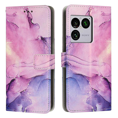 Painted Marble Pattern Leather Phone Case, For Sony Xperia 1 VIII, For Sony Xperia 10 VII
