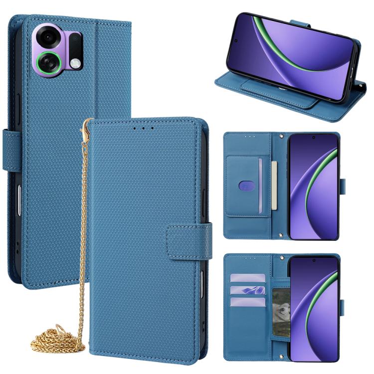 Crossbody Chain Triangle Leather Phone Case, For OPPO A6s 4G, For OPPO Reno15 5G Global, For OPPO K13 Turbo Pro 5G, For OPPO Reno14 F 5G