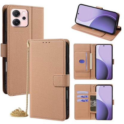 Crossbody Chain Triangle Leather Phone Case, For OPPO A6s 4G, For OPPO Reno15 5G Global, For OPPO K13 Turbo Pro 5G, For OPPO Reno14 F 5G