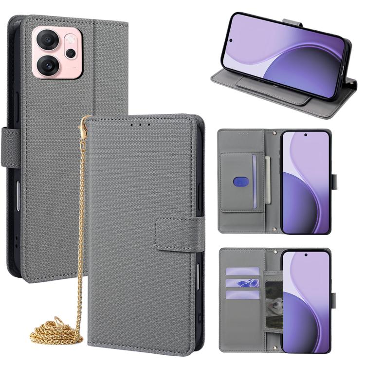 Crossbody Chain Triangle Leather Phone Case, For OPPO A6s 4G, For OPPO Reno15 5G Global, For OPPO K13 Turbo Pro 5G, For OPPO Reno14 F 5G