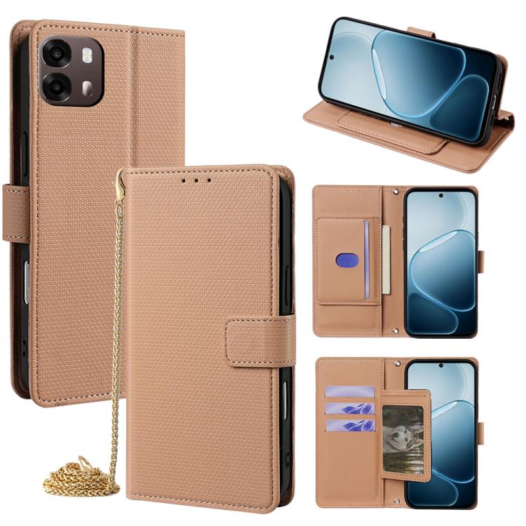 Crossbody Chain Triangle Leather Phone Case, For OPPO A6s 4G, For OPPO Reno15 5G Global, For OPPO K13 Turbo Pro 5G, For OPPO Reno14 F 5G