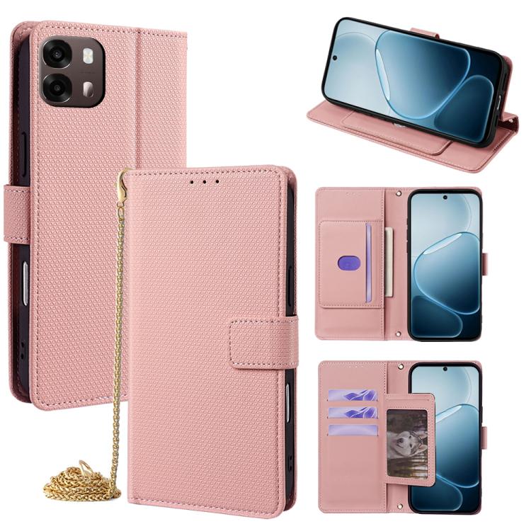 Crossbody Chain Triangle Leather Phone Case, For OPPO A6s 4G, For OPPO Reno15 5G Global, For OPPO K13 Turbo Pro 5G, For OPPO Reno14 F 5G