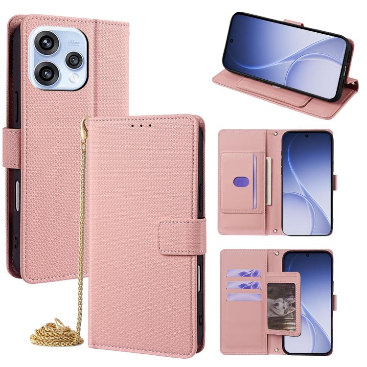 Crossbody Chain Triangle Leather Phone Case, For OPPO A6s 4G, For OPPO Reno15 5G Global, For OPPO K13 Turbo Pro 5G, For OPPO Reno14 F 5G