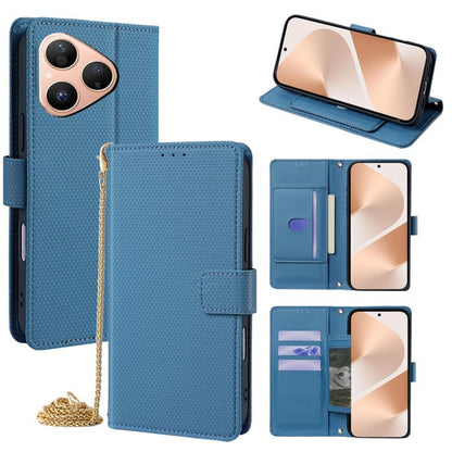 Crossbody Chain Triangle Leather Phone Case, For Huawei nova 15 Ultra, For Huawei nova 15 Pro, For Huawei nova 15, For Huawei Maimang 40 5G, For Huawei Pura 80 5G
