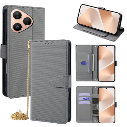 Crossbody Chain Triangle Leather Phone Case, For Huawei nova 15 Ultra, For Huawei nova 15 Pro, For Huawei nova 15, For Huawei Maimang 40 5G, For Huawei Pura 80 5G