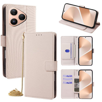 Crossbody Chain Triangle Leather Phone Case, For Huawei nova 15 Ultra, For Huawei nova 15 Pro, For Huawei nova 15, For Huawei Maimang 40 5G, For Huawei Pura 80 5G