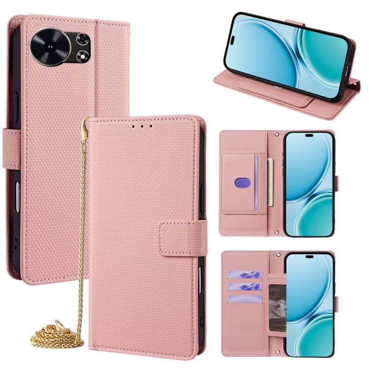 Crossbody Chain Triangle Leather Phone Case, For Huawei nova 15 Ultra, For Huawei nova 15 Pro, For Huawei nova 15, For Huawei Maimang 40 5G, For Huawei Pura 80 5G