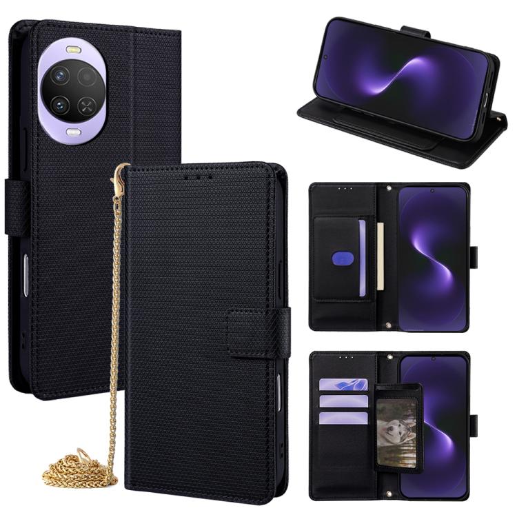Crossbody Chain Triangle Leather Phone Case, For Huawei nova 15 Ultra, For Huawei nova 15 Pro, For Huawei nova 15, For Huawei Maimang 40 5G, For Huawei Pura 80 5G