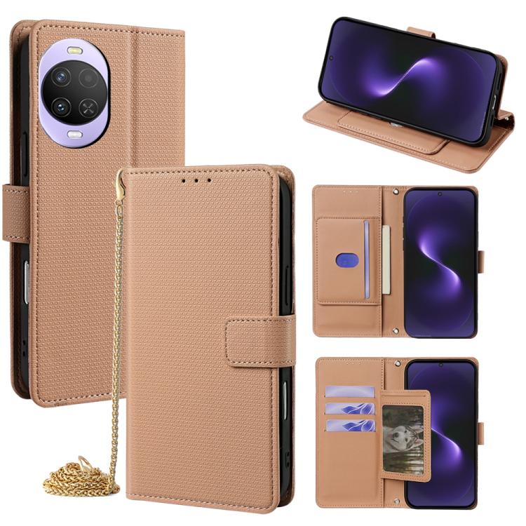 Crossbody Chain Triangle Leather Phone Case, For Huawei nova 15 Ultra, For Huawei nova 15 Pro, For Huawei nova 15, For Huawei Maimang 40 5G, For Huawei Pura 80 5G