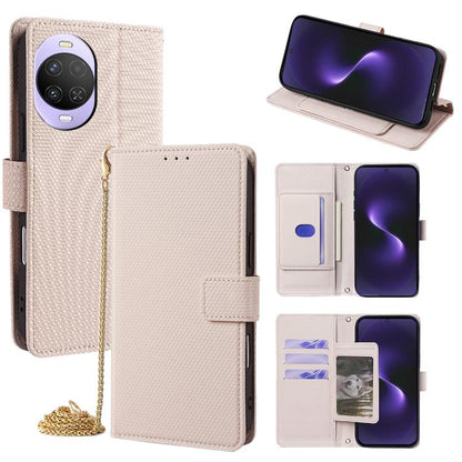 Crossbody Chain Triangle Leather Phone Case, For Huawei nova 15 Ultra, For Huawei nova 15 Pro, For Huawei nova 15, For Huawei Maimang 40 5G, For Huawei Pura 80 5G