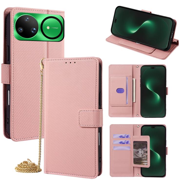 Crossbody Chain Triangle Leather Phone Case, For Huawei nova 15 Ultra, For Huawei nova 15 Pro, For Huawei nova 15, For Huawei Maimang 40 5G, For Huawei Pura 80 5G