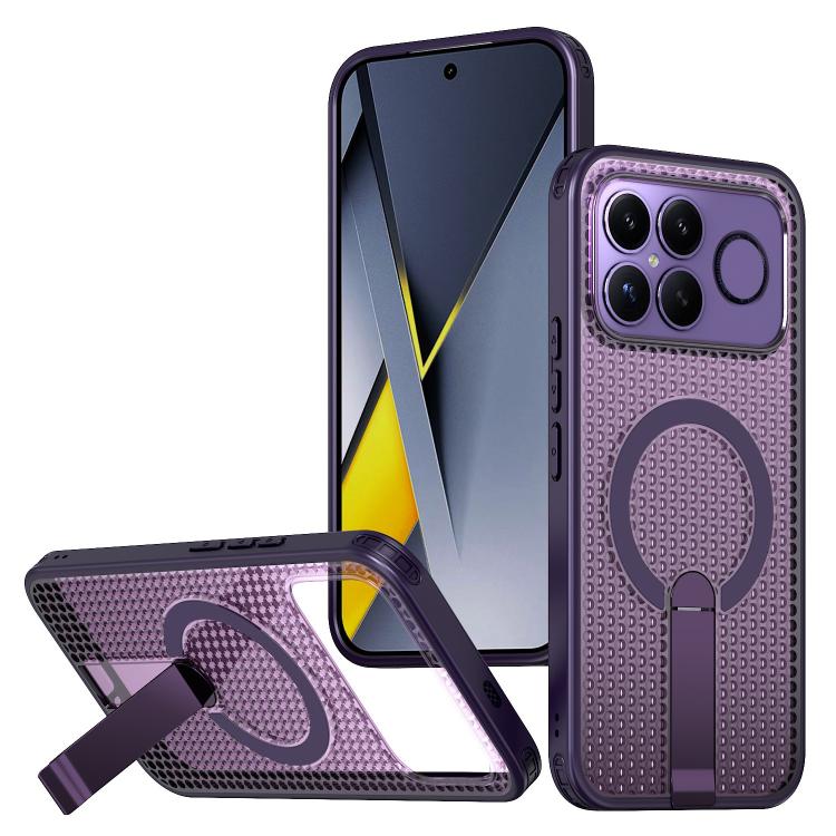 Honeycomb Cooling MagSafe Holder Phone Case, For Redmi A7 Pro 4G / 5G 171mm / Poco C85x, For Redmi Note 15 Pro+ 5G 163.3mm, For Redmi Note 15 4G / 5G Global 164mm, For Redmi K90 Pro Max / Poco F8 Ultra, For Redmi K90 / Poco F8 Pro 5G                   ...