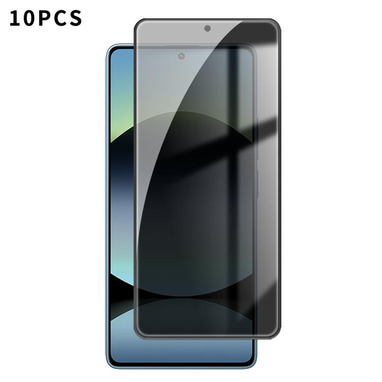 10pcs Kalebol High-Aluminum Screen-Printed Full-Coverage Black-Border Privacy Tempered Glass Film, For Redmi Note 17 4G Global 169.7mm, For Redmi Note 17 5G Global 169.7mm, For Redmi Note 17 Pro Max 5G Global 163.4mm                                    ...
