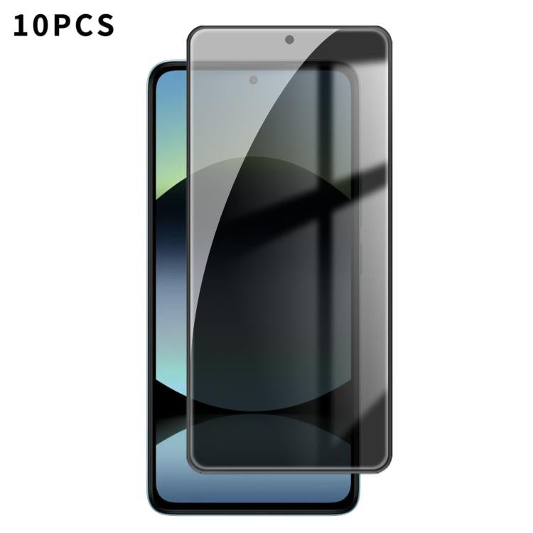 10pcs Kalebol High-Aluminum Screen-Printed Full-Coverage Black-Border Privacy Tempered Glass Film, For Redmi Note 17 4G Global 169.7mm, For Redmi Note 17 5G Global 169.7mm, For Redmi Note 17 Pro Max 5G Global 163.4mm                                    ...