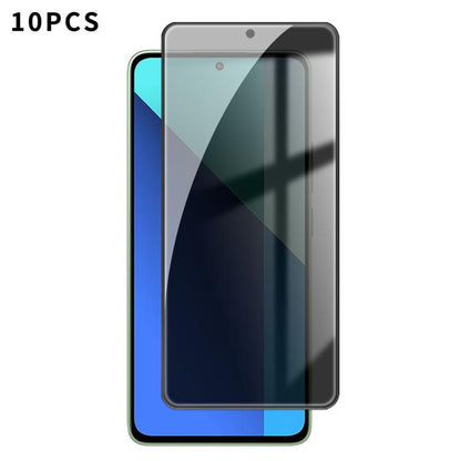 10pcs Kalebol High-Aluminum Screen-Printed Full-Coverage Black-Border Privacy Tempered Glass Film, For Redmi Note 17 4G Global 169.7mm, For Redmi Note 17 5G Global 169.7mm, For Redmi Note 17 Pro Max 5G Global 163.4mm                                    ...