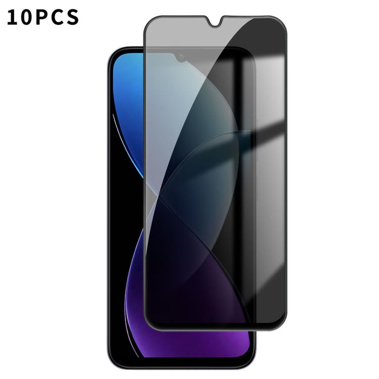 10pcs Kalebol High-Aluminum Screen-Printed Full-Coverage Black-Border Privacy Tempered Glass Film, For Redmi Note 17 4G Global 169.7mm, For Redmi Note 17 5G Global 169.7mm, For Redmi Note 17 Pro Max 5G Global 163.4mm                                    ...