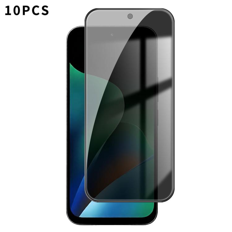 10pcs Kalebol High-Aluminum Screen-Printed Full-Coverage Black-Border Privacy Tempered Glass Film, For Redmi Note 17 4G Global 169.7mm, For Redmi Note 17 5G Global 169.7mm, For Redmi Note 17 Pro Max 5G Global 163.4mm                                    ...