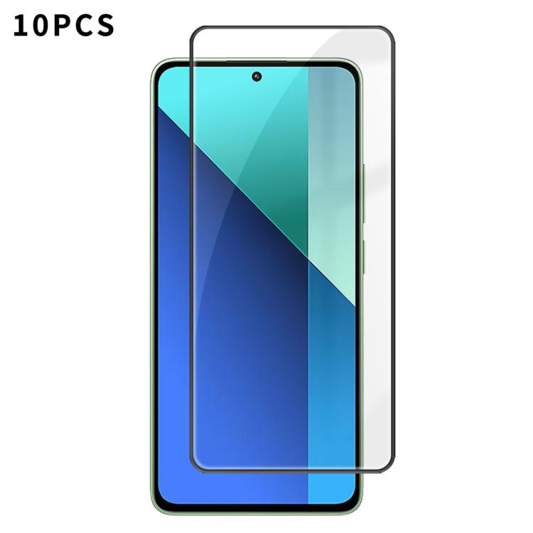 10pcs Kalebol High-Aluminum Screen-Printed Full-Coverage Anti-Fingerprint Black-Bordered HD Tempered Glass Film, For Redmi Note 17 5G Global 169.7mm, For Redmi Note 17 4G Global 169.7mm, For Redmi Note 17 Pro Max 5G Global 163.4mm                      ...