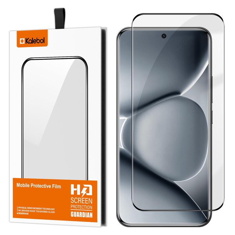 Kalebol Curved High-Aluminum Screen-Printed Full-Coverage Anti-Fingerprint Black-Bordered HD Tempered Glass Film, For Redmi Note 15 Pro+ 5G Global 163.3mm, For Redmi Note 15 5G Global 164mm, For Xiaomi Civi 5 Pro, For Xiaomi 15S Pro, For Xiaomi Poco X7...