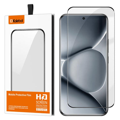 Kalebol Curved High-Aluminum Screen-Printed Full-Coverage Anti-Fingerprint Black-Bordered HD Tempered Glass Film, For Redmi Note 15 Pro+ 5G Global 163.3mm, For Redmi Note 15 5G Global 164mm, For Xiaomi Civi 5 Pro, For Xiaomi 15S Pro, For Xiaomi Poco X7...