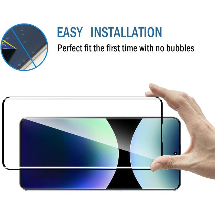 Kalebol Curved High-Aluminum Screen-Printed Full-Coverage Anti-Fingerprint Black-Bordered HD Tempered Glass Film, For Redmi Note 15 Pro+ 5G Global 163.3mm, For Redmi Note 15 5G Global 164mm, For Xiaomi Civi 5 Pro, For Xiaomi 15S Pro, For Xiaomi Poco X7...