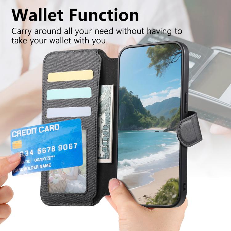 Twill Fabric MagSafe RFID Anti-theft Zipper Wallet Leather Phone Case, For vivo V70 5G / V70 Lite / S50, For vivo V60 Lite, For vivo V60 5G, For vivo S30 Pro mini, For vivo S30