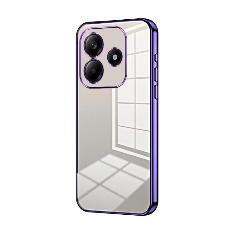 Transparent Plating Fine Hole Phone Case, For Redmi Note 14 4G 163.25mm