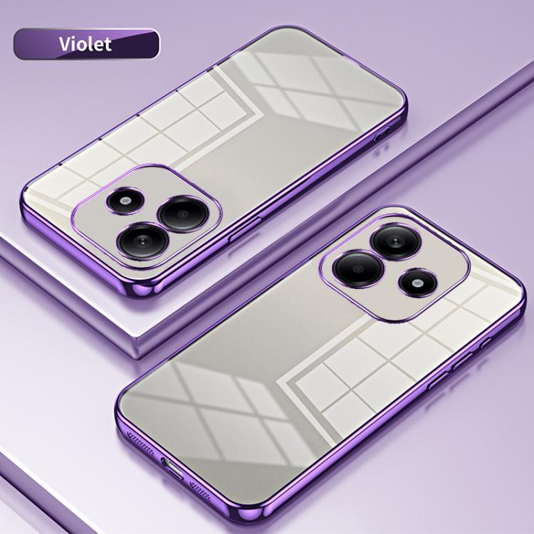 Transparent Plating Fine Hole Phone Case, For Redmi Note 14 4G 163.25mm