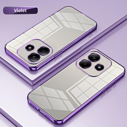 Transparent Plating Fine Hole Phone Case, For Redmi Note 14 4G 163.25mm