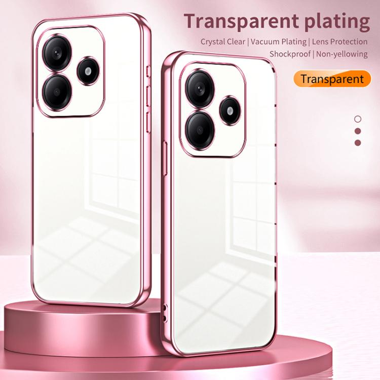 Transparent Plating Fine Hole Phone Case, For Redmi Note 14 4G 163.25mm