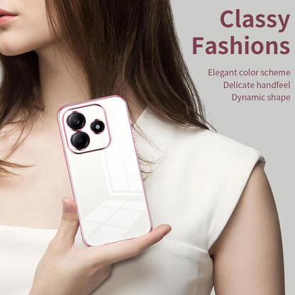 Transparent Plating Fine Hole Phone Case, For Redmi Note 14 4G 163.25mm