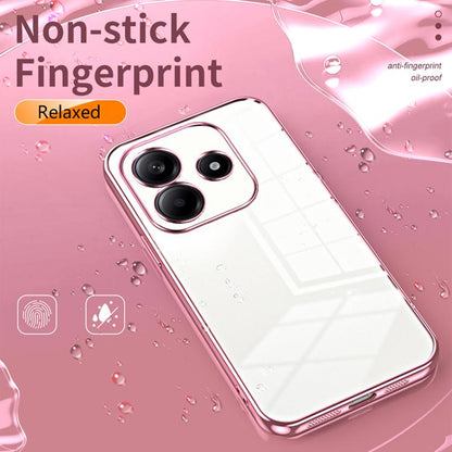 Transparent Plating Fine Hole Phone Case, For Redmi Note 14 4G 163.25mm