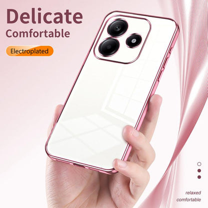 Transparent Plating Fine Hole Phone Case, For Redmi Note 14 4G 163.25mm