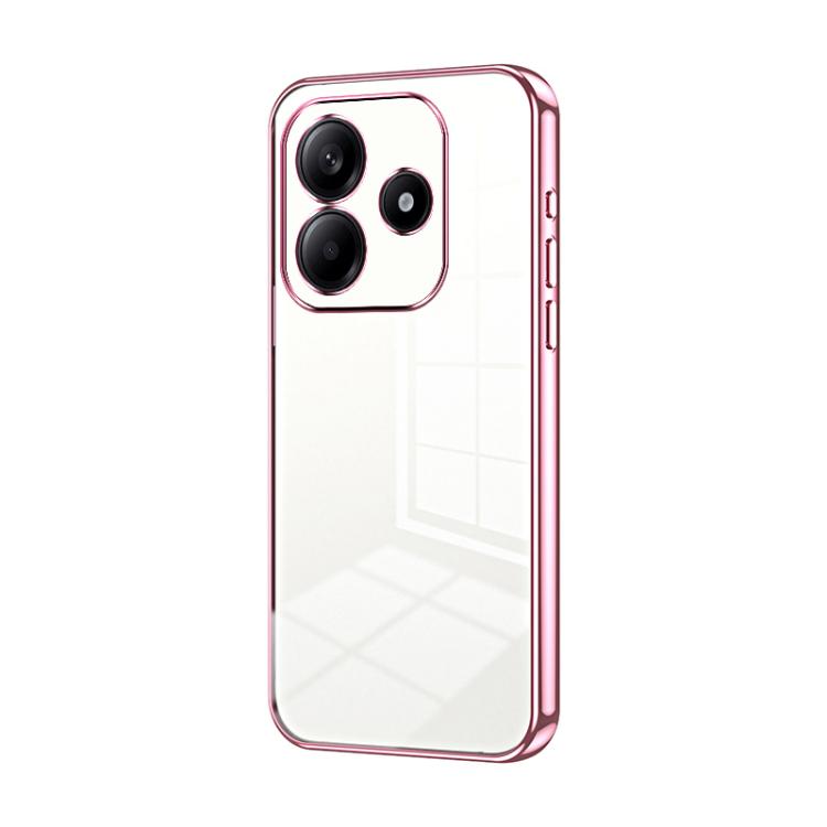 Transparent Plating Fine Hole Phone Case, For Redmi Note 14 4G 163.25mm