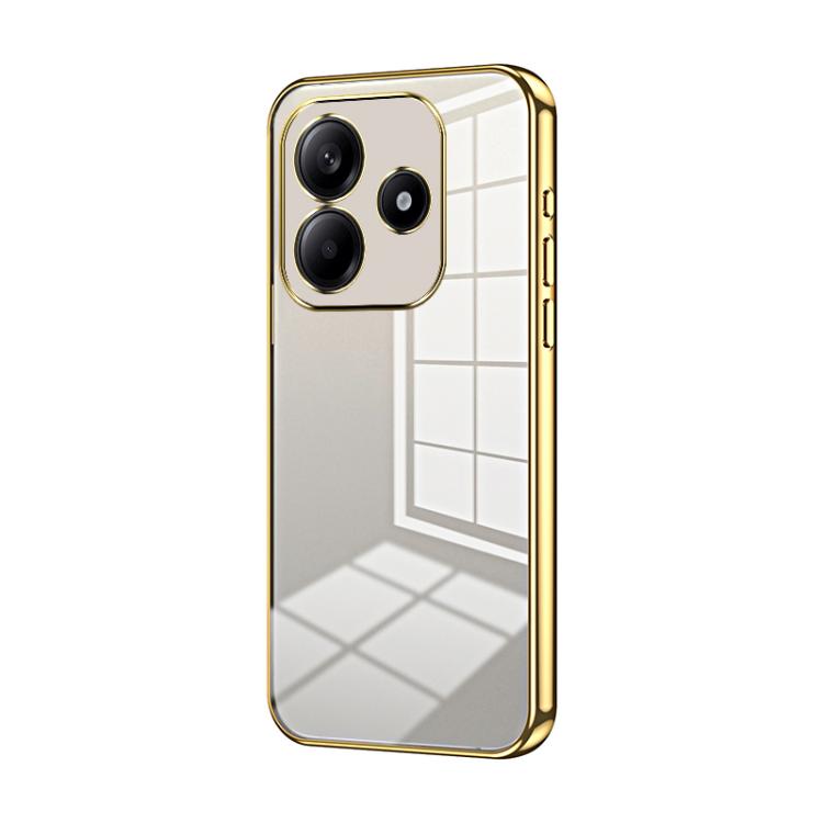 Transparent Plating Fine Hole Phone Case, For Redmi Note 14 4G 163.25mm