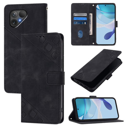 Skin-feel Embossed Leather Phone Case, For Fairphone 5