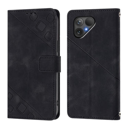 Skin-feel Embossed Leather Phone Case, For Fairphone 5