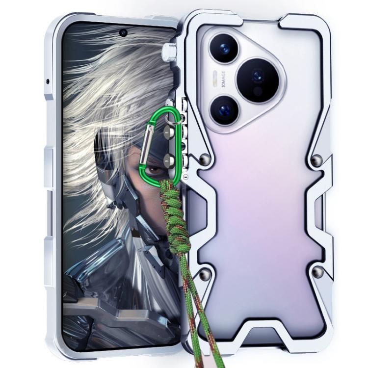 Trigger Design Hollow Metal Frame Phone Case with Lanyard, For Huawei nova 16 Ultra, For Huawei nova 16 Pro, For Huawei nova 16z, For Huawei nova 16, For Huawei Pura 90 Pro Max, For Huawei Pura 90 Pro, For Huawei Pura 90, For Huawei nova 15 Ultra      ...