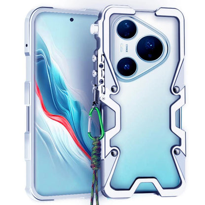 Trigger Design Hollow Metal Frame Phone Case with Lanyard, For Huawei nova 16 Ultra, For Huawei nova 16 Pro, For Huawei nova 16z, For Huawei nova 16, For Huawei Pura 90 Pro Max, For Huawei Pura 90 Pro, For Huawei Pura 90, For Huawei nova 15 Ultra      ...