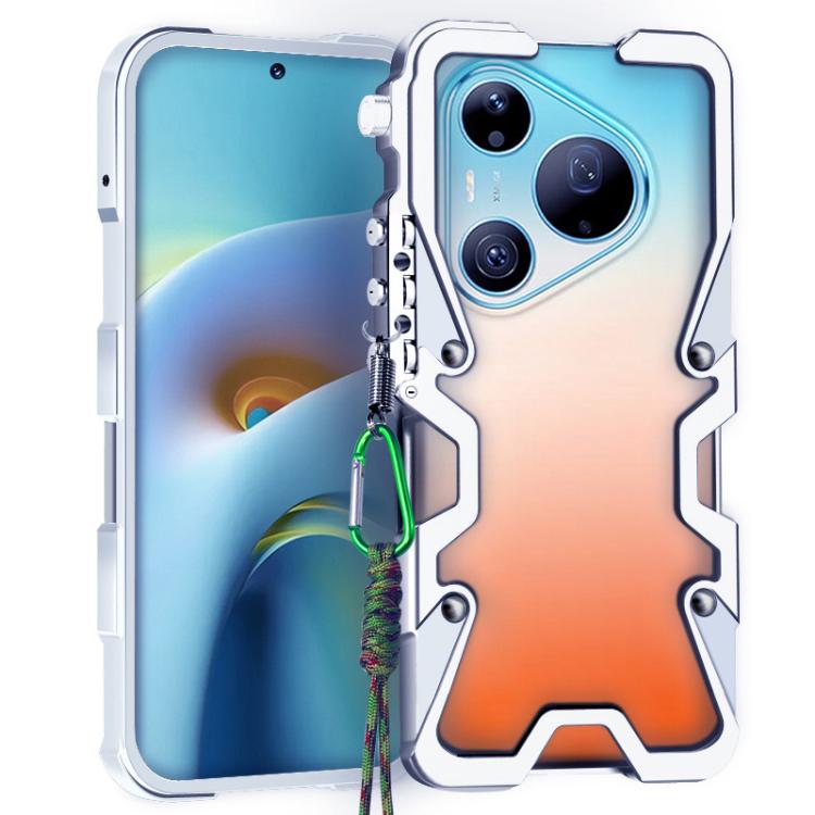 Trigger Design Hollow Metal Frame Phone Case with Lanyard, For Huawei nova 16 Ultra, For Huawei nova 16 Pro, For Huawei nova 16z, For Huawei nova 16, For Huawei Pura 90 Pro Max, For Huawei Pura 90 Pro, For Huawei Pura 90, For Huawei nova 15 Ultra      ...