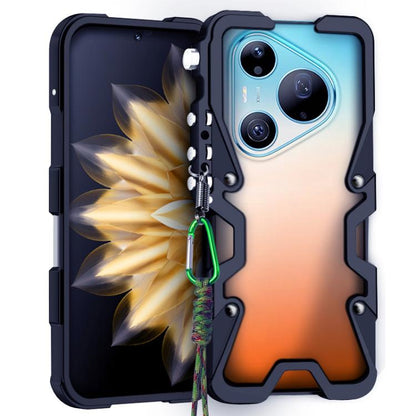 Trigger Design Hollow Metal Frame Phone Case with Lanyard, For Huawei nova 16 Ultra, For Huawei nova 16 Pro, For Huawei nova 16z, For Huawei nova 16, For Huawei Pura 90 Pro Max, For Huawei Pura 90 Pro, For Huawei Pura 90, For Huawei nova 15 Ultra      ...