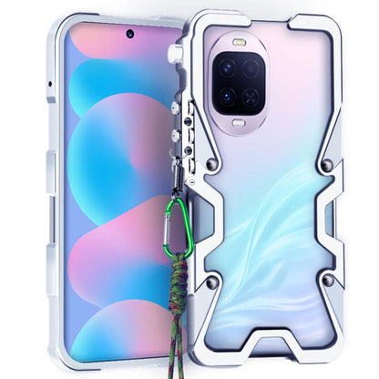 Trigger Design Hollow Metal Frame Phone Case with Lanyard, For Huawei nova 16 Ultra, For Huawei nova 16 Pro, For Huawei nova 16z, For Huawei nova 16, For Huawei Pura 90 Pro Max, For Huawei Pura 90 Pro, For Huawei Pura 90, For Huawei nova 15 Ultra      ...