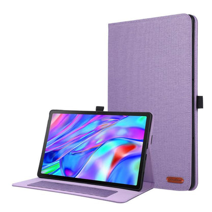 Purple flip tablet case with stand, textured cover, tablet screen opening