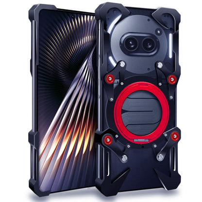 Rotating Bracket Hollow Metal Phone Case with Lanyard, For Nothing Phone 4b, For Nothing Phone 4a Pro, For Nothing Phone 4a, For Nothing Phone 3a Lite, For Nothing Phone 3, For Nothing CMF Phone 2 Pro, For Nothing Phone 3a, For Nothing Phone 3a Pro    ...