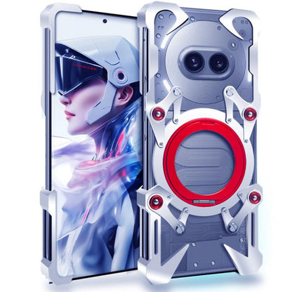 Rotating Bracket Hollow Metal Phone Case with Lanyard, For Nothing Phone 4b, For Nothing Phone 4a Pro, For Nothing Phone 4a, For Nothing Phone 3a Lite, For Nothing Phone 3, For Nothing CMF Phone 2 Pro, For Nothing Phone 3a, For Nothing Phone 3a Pro    ...