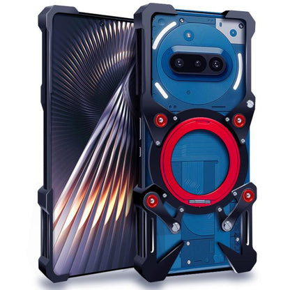 Rotating Bracket Hollow Metal Phone Case with Lanyard, For Nothing Phone 4b, For Nothing Phone 4a Pro, For Nothing Phone 4a, For Nothing Phone 3a Lite, For Nothing Phone 3, For Nothing CMF Phone 2 Pro, For Nothing Phone 3a, For Nothing Phone 3a Pro    ...
