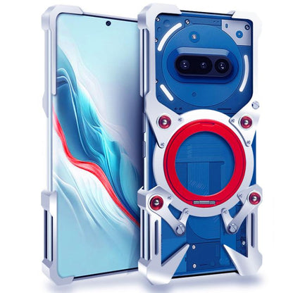 Rotating Bracket Hollow Metal Phone Case with Lanyard, For Nothing Phone 4b, For Nothing Phone 4a Pro, For Nothing Phone 4a, For Nothing Phone 3a Lite, For Nothing Phone 3, For Nothing CMF Phone 2 Pro, For Nothing Phone 3a, For Nothing Phone 3a Pro    ...